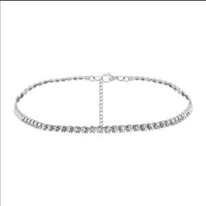Silver Crystal Choker